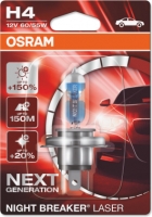 Headlamp bulb -  OSRAM NIGHT BRAKER LASER H4 60W/55W, 12V