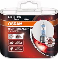 2шт. х Osram H11 Night Braker +110% 55W, 12В ― AUTOERA.LV