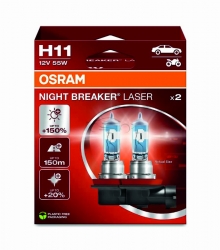 Auto spuldzes OSRAM Night Braker H11 55W +150% 12V
