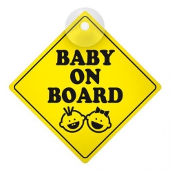 Знак на липучке - "Baby on board" ― AUTOERA.LV