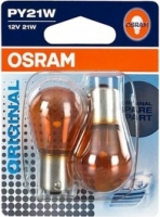 Side turn bulb - OSRAM ORIGINAL PY21W ORANGE, 12V