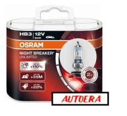 OSRAM HB3 60W NIght Breaker Unlimited +(110%), 12V ― AUTOERA.LV