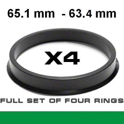 Центрирующее кольцо для алюминиевых дисков/⌀65.1mm->⌀63.4mm ― AUTOERA.LV