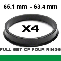Wheel hub centring ring /⌀65.1mm->⌀63.4mm 