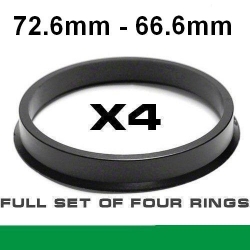 Центрирующее кольцо для алюминиевых дисков 72.6мм ->66.6мм ― AUTOERA.LV
