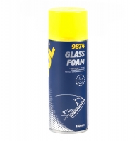 Stikla un lukturu putu tīrītājs - Mannol Glass Foam, 450ml.