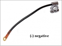 Battery cable with clamp 16MM2 NEGATIVE (-), 50cm