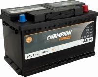 AGM auto akumulators CHAMPION 80Ah 800A 12V (-/+)