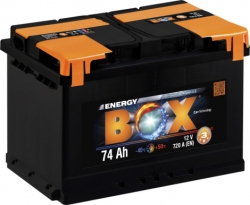 Авто аккумулятор - BOX ENERGY 74Ah, 720A, 12В ― AUTOERA.LV