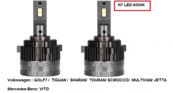 Auto spuldzes H7 LED no Volkswagen GOLF7 /  TIGUAN /  SHARAN/  TOURAN/ SCIROCCO/  MULTIVAN/ JETTA
