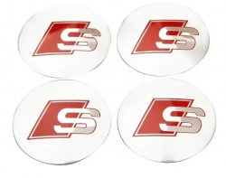 Alumīna disku uzlīmes AUDI SLINE diam. 56mm  ― AUTOERA.LV