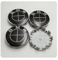 Disku ieliktņu/kapaciņu k-t BMW 4x⌀68mm, melni 