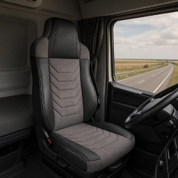 Велюровые чехлы с кожаными вставками для Volvo FH (EURO 6) / для 1+2 сидение.