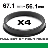 Центрирующее кольцо для алюминиевых дисков  67.1мм ->56.1мм