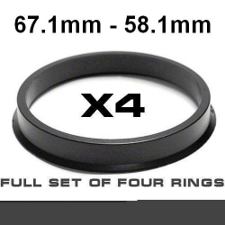 Центрирующее кольцо для алюминиевых дисков 67.1mm ->58.1mm ― AUTOERA.LV