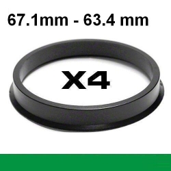 Центрирующее кольцо для алюминиевых дисков 67.1мм ->63.4мм ― AUTOERA.LV