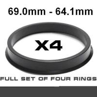 Центрирующее кольцо для алюминиевых дисков  69.0mm ->64.1мм