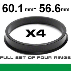 Центрирующее кольцо для алюминиевых дисков 60.1мм ->56.6мм ― AUTOERA.LV