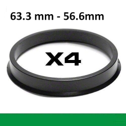Центрирующее кольцо для алюминиевых дисков 63.3mm ->56.6мм ― AUTOERA.LV