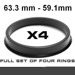 Центрирующее кольцо для алюминиевых дисков 63.3->58.1mm  ― AUTOERA.LV