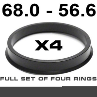Центрирующее кольцо для алюминиевых дисков 68.0mm ->56.6mm