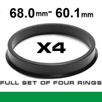 Центрирующее кольцо для алюминиевых дисков 68.0мм ->60.1мм