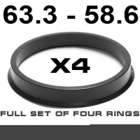Центрирующее кольцо для алюминиевых дисков 63.3mm ->58.6mm