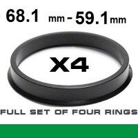 Центрирующее кольцо для алюминиевых дисков  68.1мм ->59.1мм