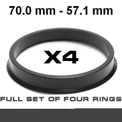 Центрирующее кольцо для алюминиевых дисков / ⌀70.0->57.1mm ― AUTOERA.LV