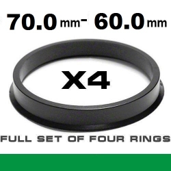 Центрирующее кольцо для алюминиевых дисков 70.0mm-60.0mm  ― AUTOERA.LV