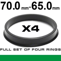 Wheel hub centring ring  70.0mm ->65.0mm