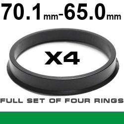 Центрирующее кольцо для алюминиевых дисков  70.1мм ->65.0мм ― AUTOERA.LV