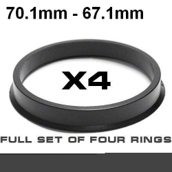 Центрирующее кольцо для алюминиевых дисков 70.1mm ->67.1mm ― AUTOERA.LV