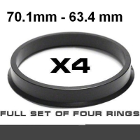 Центрирующее кольцо для алюминиевых дисков ⌀70.1mm ->⌀63.4mm