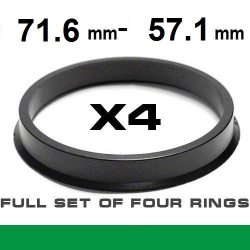 Wheel hub centring ring 71.6mm ->57.1mm ― AUTOERA.LV