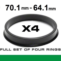Центрирующее кольцо для алюминиевых дисков/⌀70.1mm->⌀64.1mm ― AUTOERA.LV