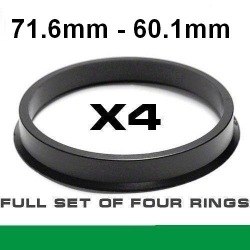 Центрирующее кольцо для алюминиевых дисков / 71.6mm ->60.1mm ― AUTOERA.LV