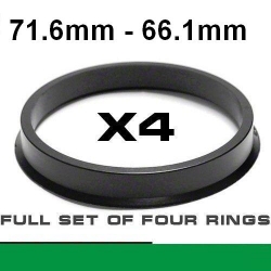 Центрирующее кольцо для алюминиевых дисков  71.6мм ->66.1мм ― AUTOERA.LV