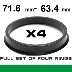 Центрирующее кольцо для алюминиевых дисков 71.6mm ->63.4mm ― AUTOERA.LV