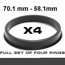 Центрирующее кольцо для алюминиевых дисков ⌀70.1mm->⌀58.1mm ― AUTOERA.LV