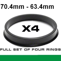 Центрирующее кольцо для алюминиевых дисков 70.4mm ->63.4mm ― AUTOERA.LV