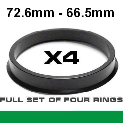 Центрирующее кольцо для алюминиевых дисков 72.6мм ->66.5мм ― AUTOERA.LV