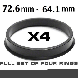 Центрирующее кольцо для алюминиевых дисков 72.6mm ->64.1mm ― AUTOERA.LV