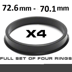 Центрирующее кольцо для алюминиевых дисков 72.6мм -> 70.1мм ― AUTOERA.LV