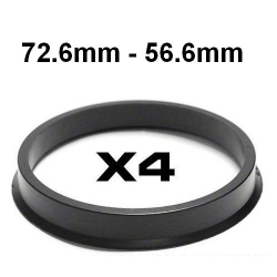 Centrējošs gredzens alumīnija diskiem  72.6mm ->56.6mm ― AUTOERA.LV