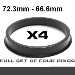 Центрирующее кольцо для алюминиевых дисков  72.3mm ->66.6mm ― AUTOERA.LV