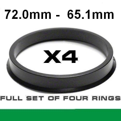 Центрирующее кольцо для алюминиевых дисков 72.0mm ->65.1mm ― AUTOERA.LV