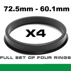 Центрирующее кольцо для алюминиевых дисков 72.5mm ->60.1mm  ― AUTOERA.LV