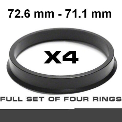Центрирующее кольцо для алюминиевых дисков 72.6мм - 71.1мм ― AUTOERA.LV