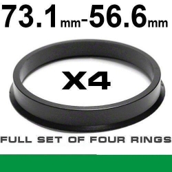 Центрирующее кольцо для алюминиевых дисков  73.1mm ->56.6mm ― AUTOERA.LV